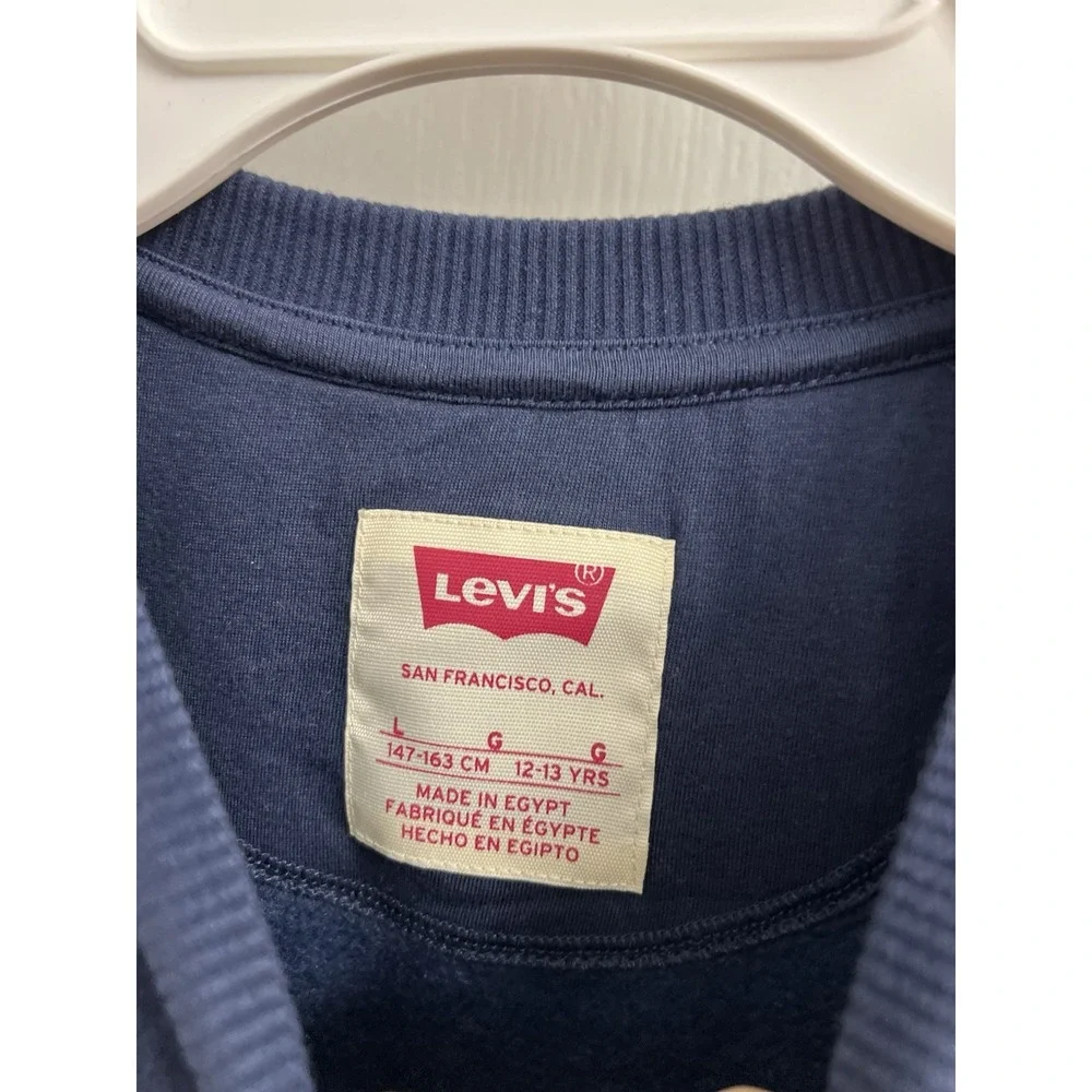 LEVI'S BOYS' VARSITY CREW NECK SWEATSHIRT Size Large 12-13